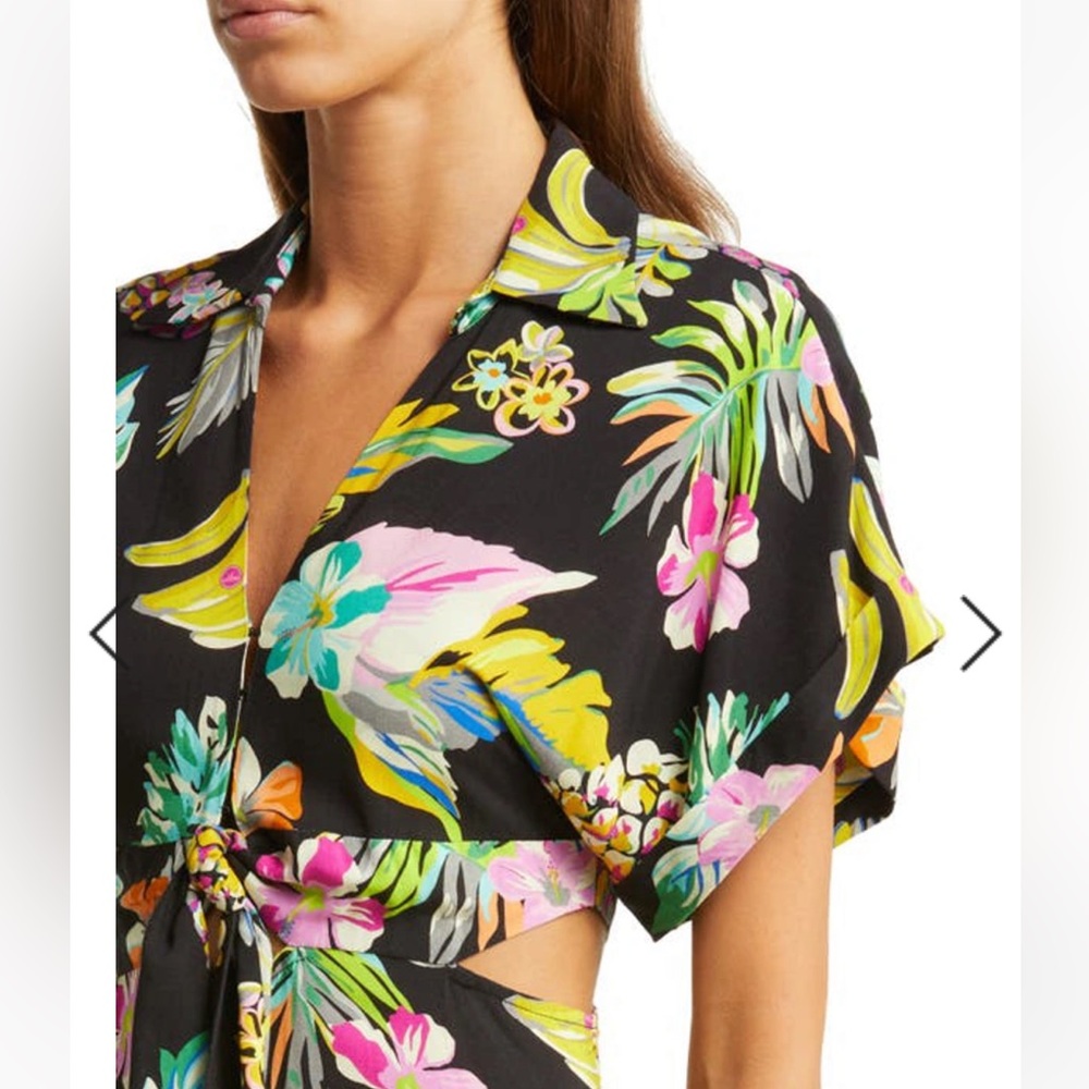 Le‎ Superbe Pineapple Button Up Maxi Dress NWT Size 6 - Picture 5 of 16